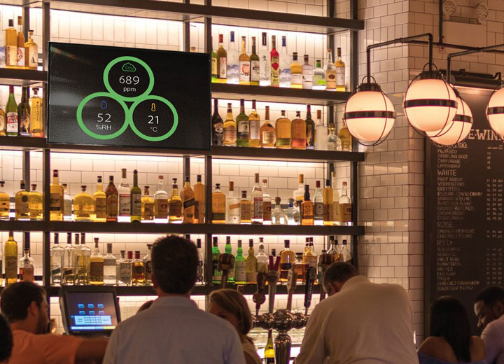 Ideal air quality monitor for bars, hotels and leisure venues
